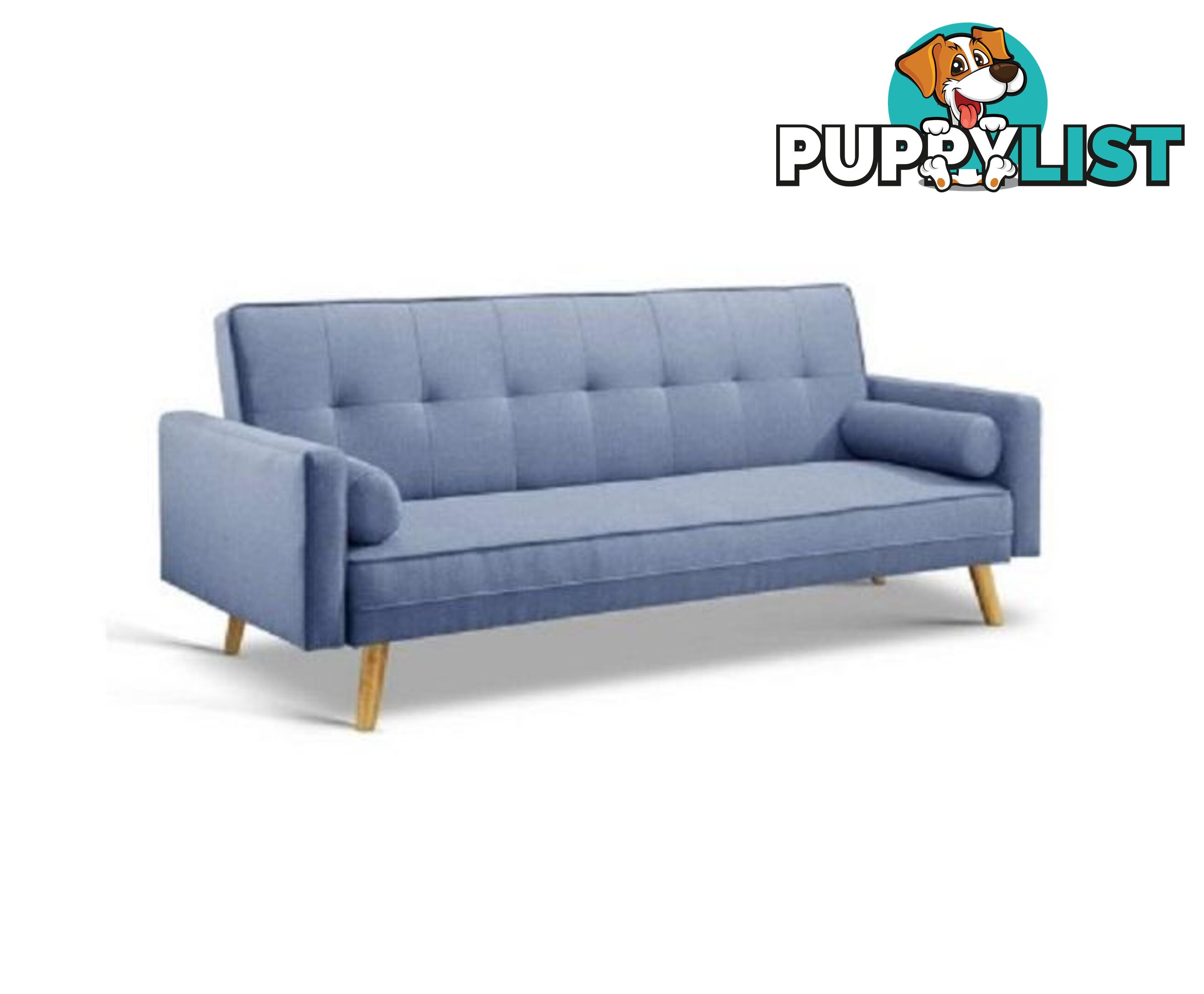 3-Seater Sofa Bed - Blue - Artiss - 4326500268488