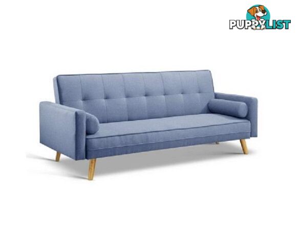 3-Seater Sofa Bed - Blue - Artiss - 4326500268488