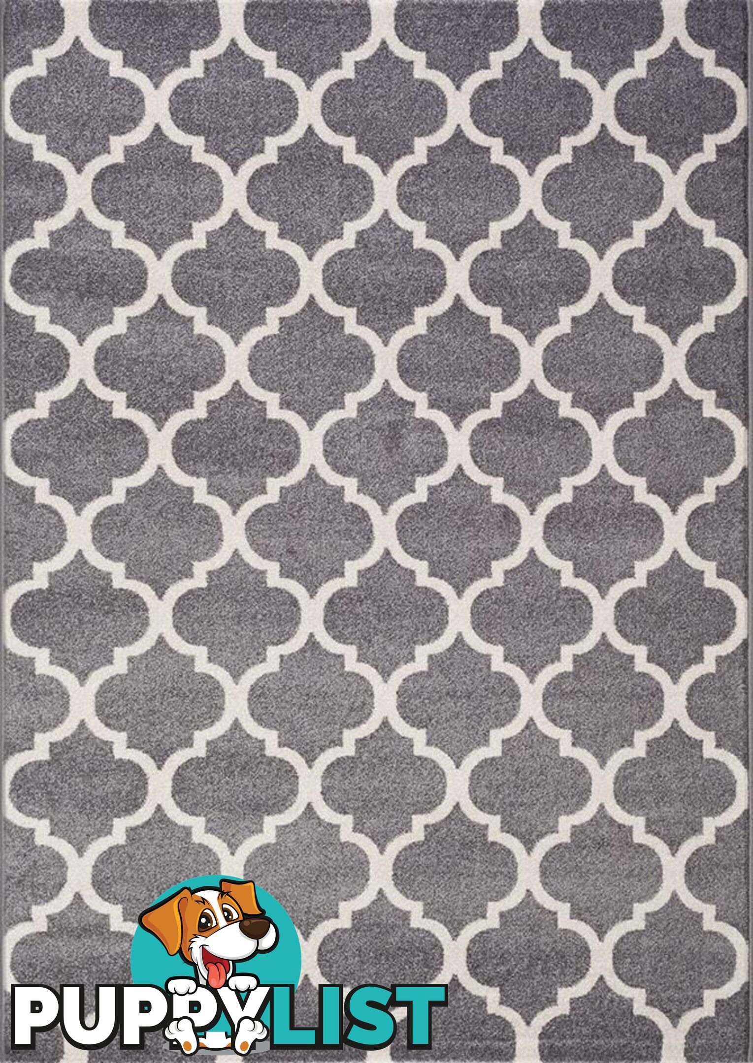 LORENZA GREY TRELLIS RUG - Unbranded - 7427046339025