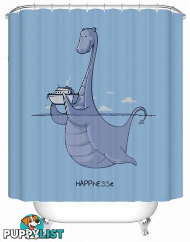 Happy Loch Ness Monster Shower Curtain - Curtain - 7427005902222