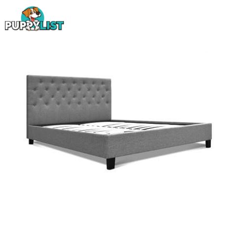 Fabric Bed Frame with Headboard - Artiss - 4344744398938