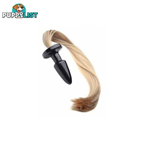 Blondie Pony Tail Butt Plug Yellow - Adult Toys - 848518021441