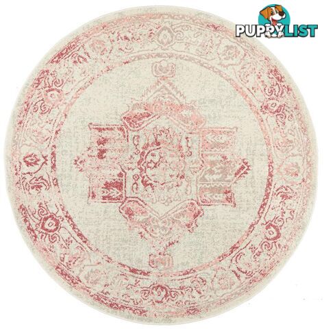 Avenue Faded Rose Round Rug - Unbranded - 9375321883160