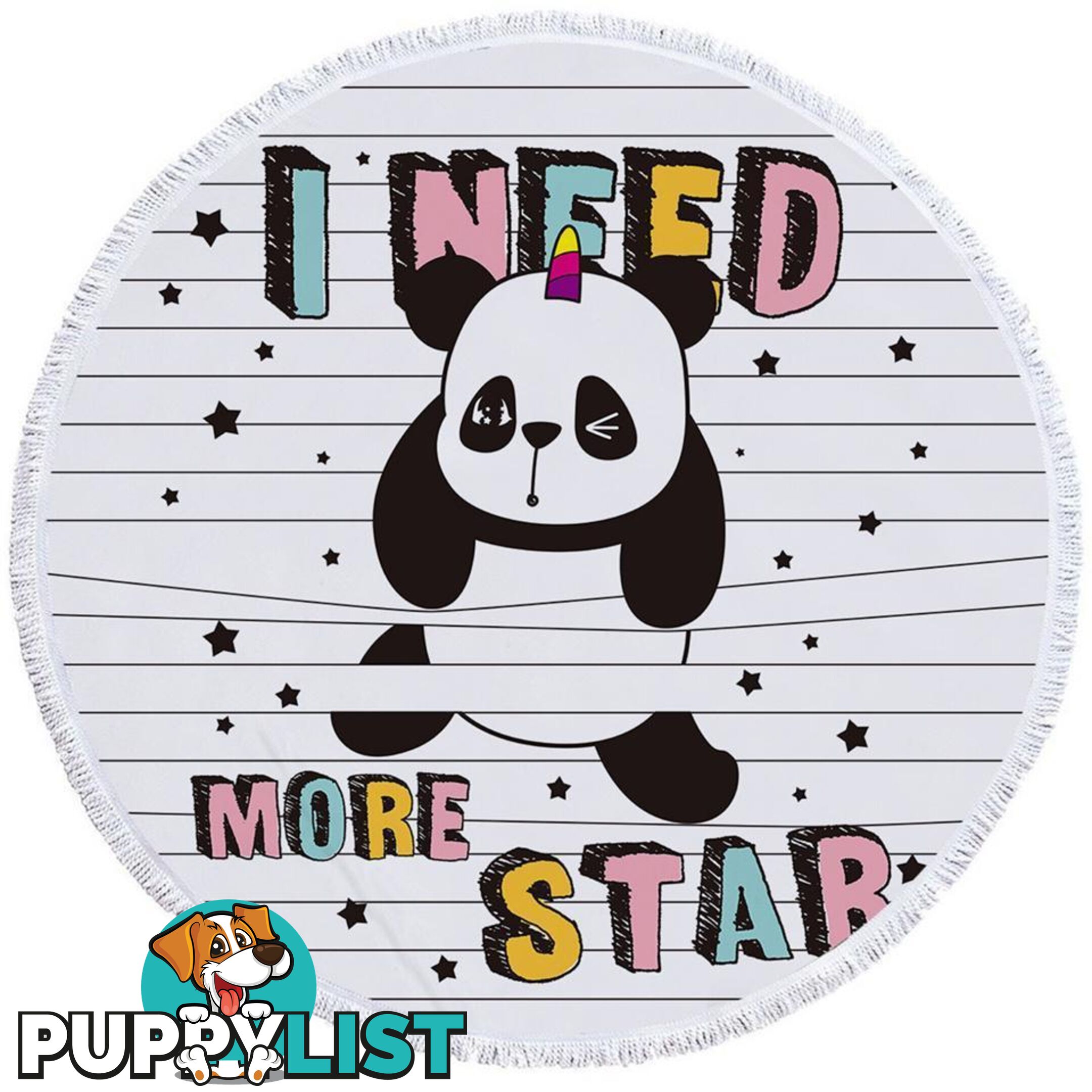 Stars Panda Beach Towel - Towel - 7427046305723