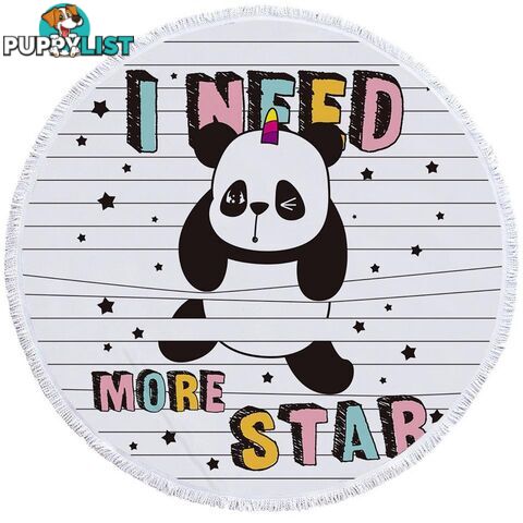 Stars Panda Beach Towel - Towel - 7427046305723