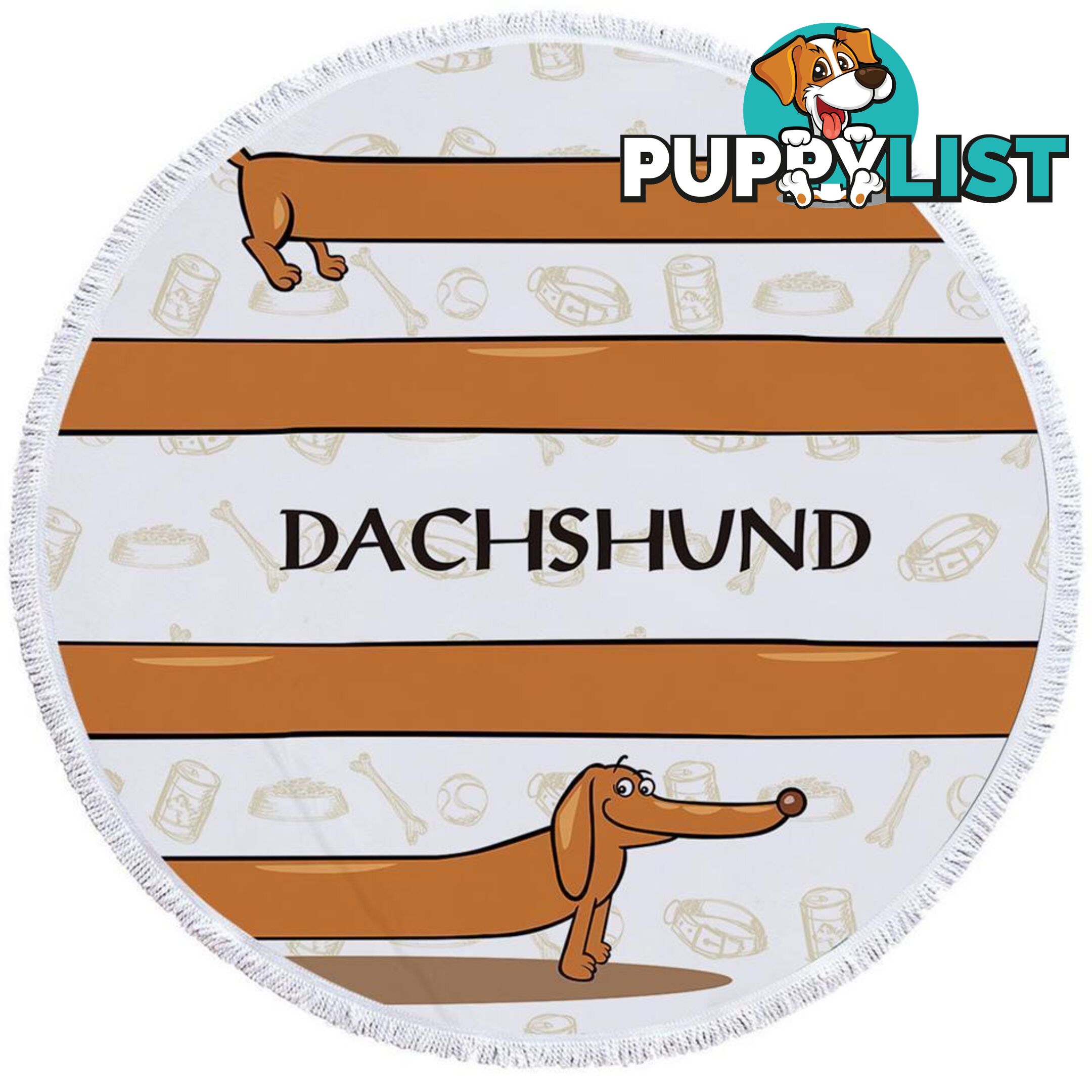 Dachshund Beach Towel - Towel - 7427046324199