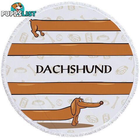 Dachshund Beach Towel - Towel - 7427046324199