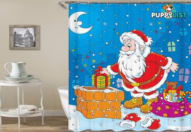 Santa Is Sneaking Presents Shower Curtain - Curtain - 7427045997257
