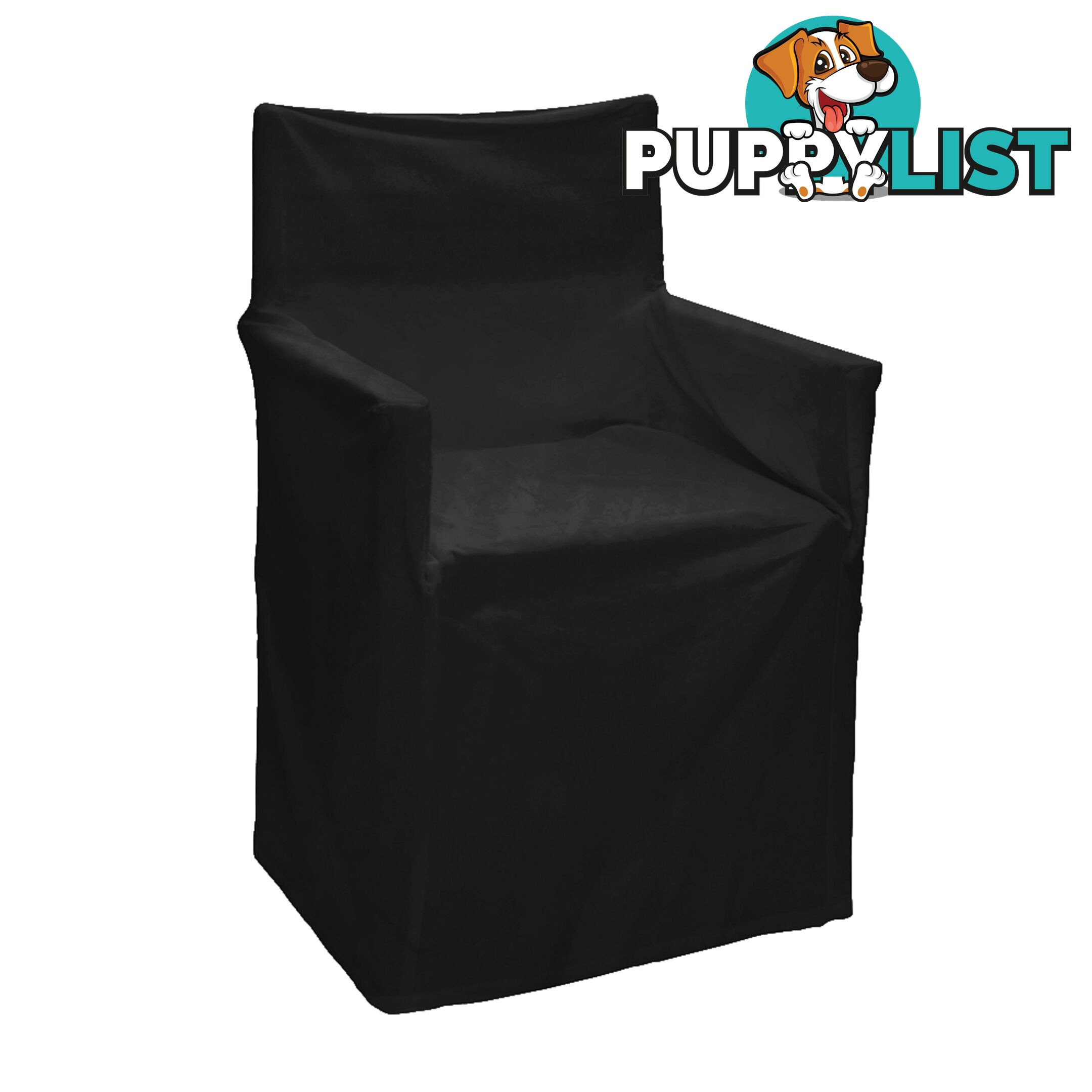 Outdoor Solid Director Chair Cover Std Black - Unbranded - 7427046103671