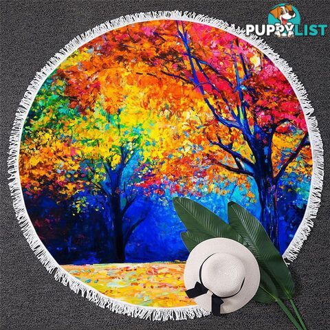 Autumn Art Beach Towel - Towel - 7427046334075