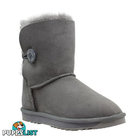 Comfort Me Australian Made Mini Bailey Button Ugg Boot Grey - Comfort Me - 822427521322