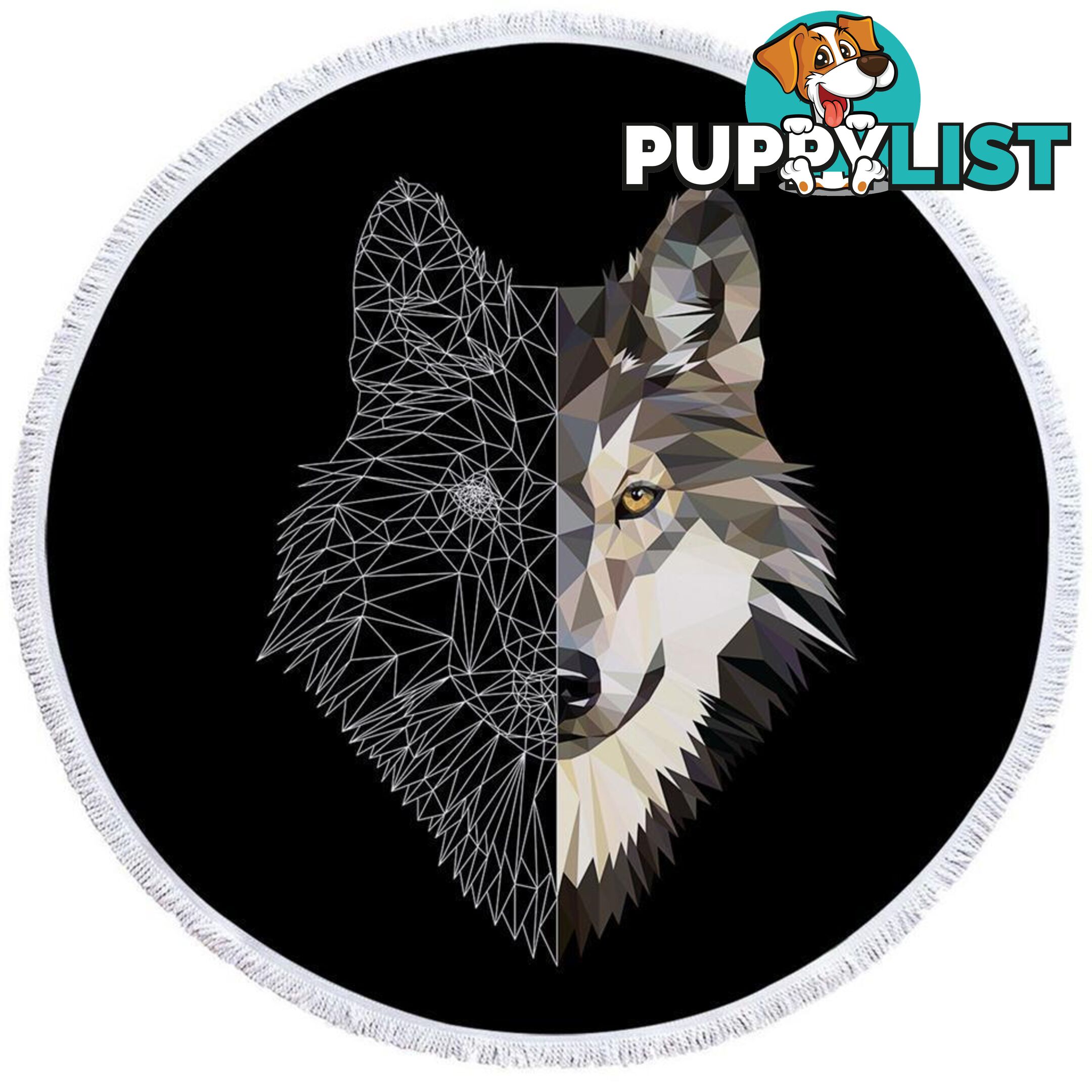 Artistic Wolf Beach Towel - Towel - 7427046309349