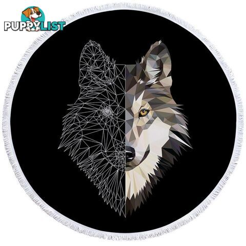 Artistic Wolf Beach Towel - Towel - 7427046309349