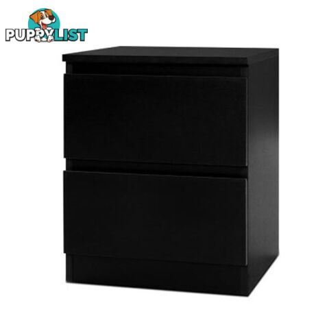 Bedside Tables Drawers Side Bedroom Furniture Nightstand Black Lamp - Artiss - 9350062237168