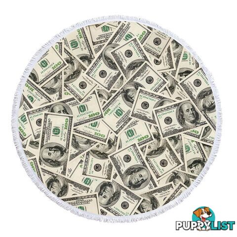 Hundred Dollar Bills Beach Towel - Towel - 7427046343626