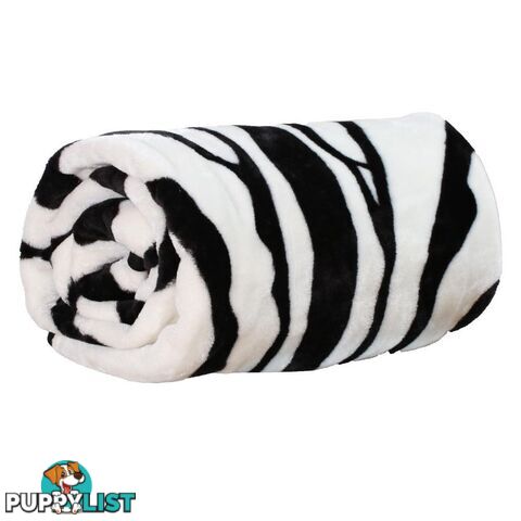 Animal Print Mink Blanket Zebra - Unbranded - 7427005890741