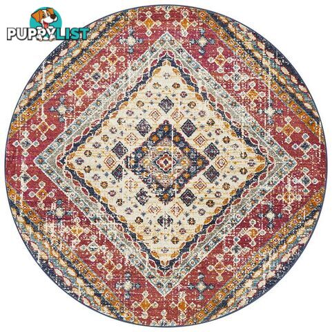 Babylon Round Diamond Multi Coloured Rug - Unbranded - 9375321874601