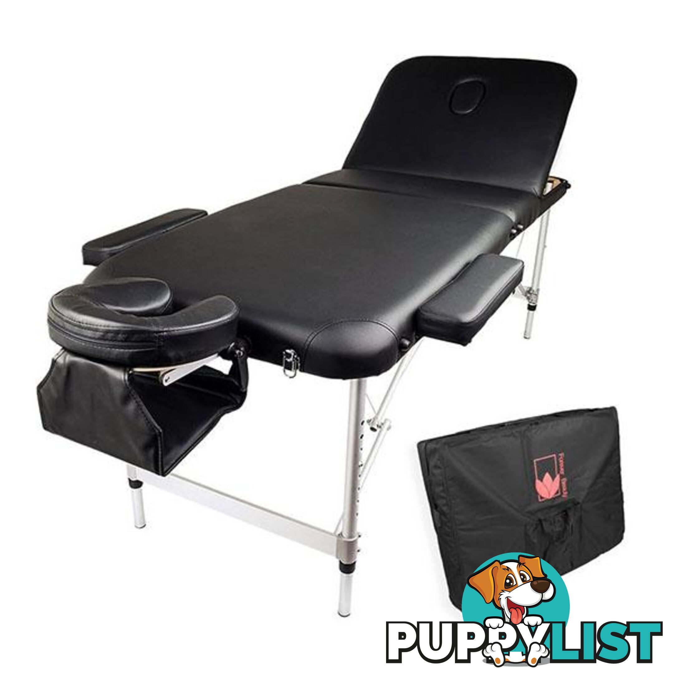 70Cm Aluminium Portable Massage Table Black - Unbranded - 9352338002302