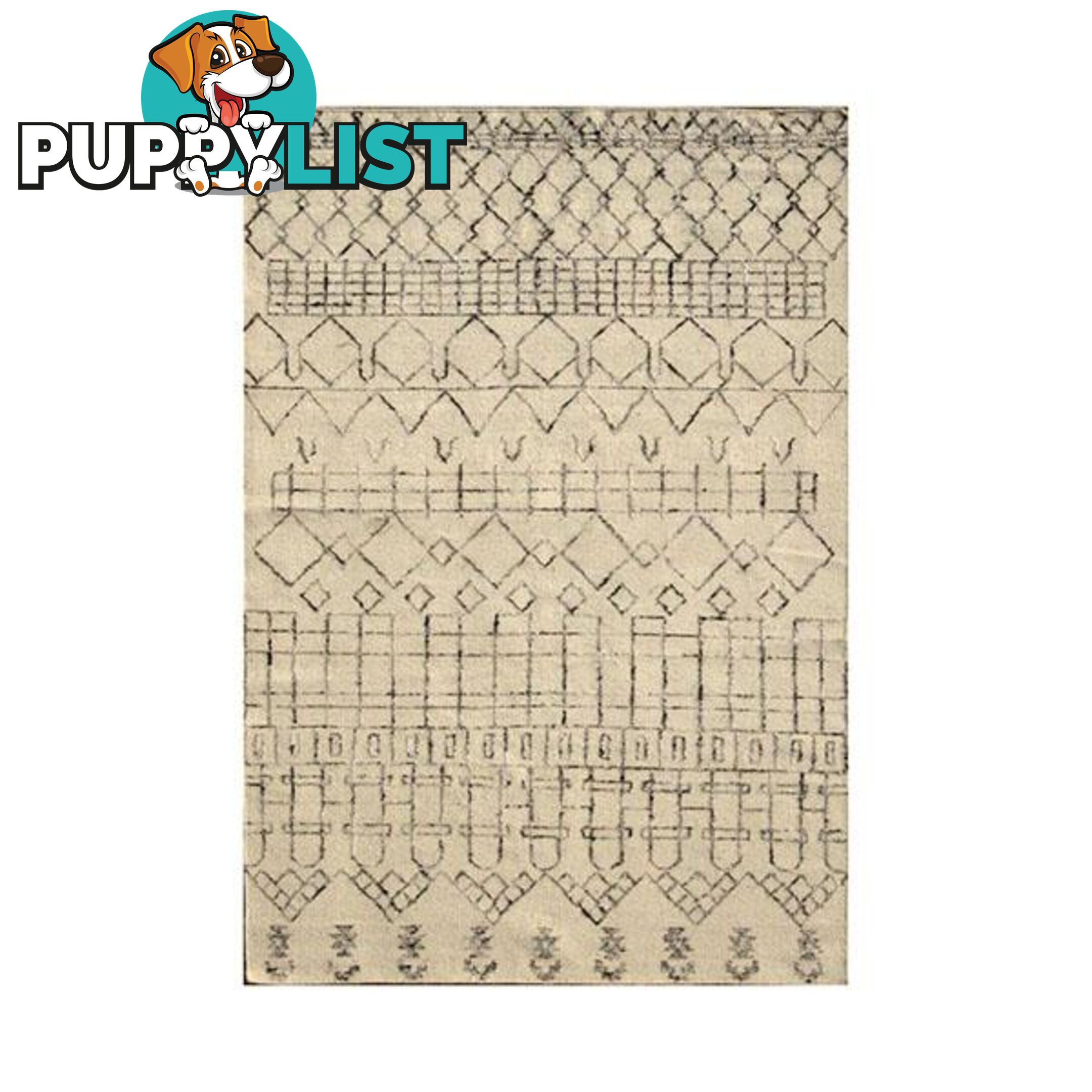 Casablanca White Handmade Flatweave Rug - Unbranded - 7427005891373