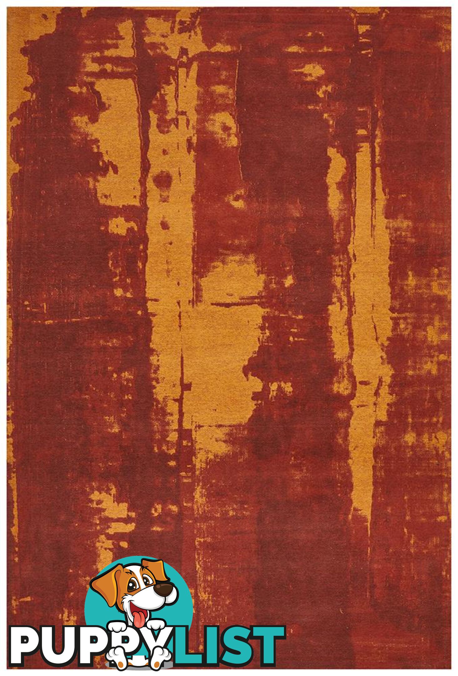 Magnolia Abstract Paprika Rug - Unbranded - 9375321879583