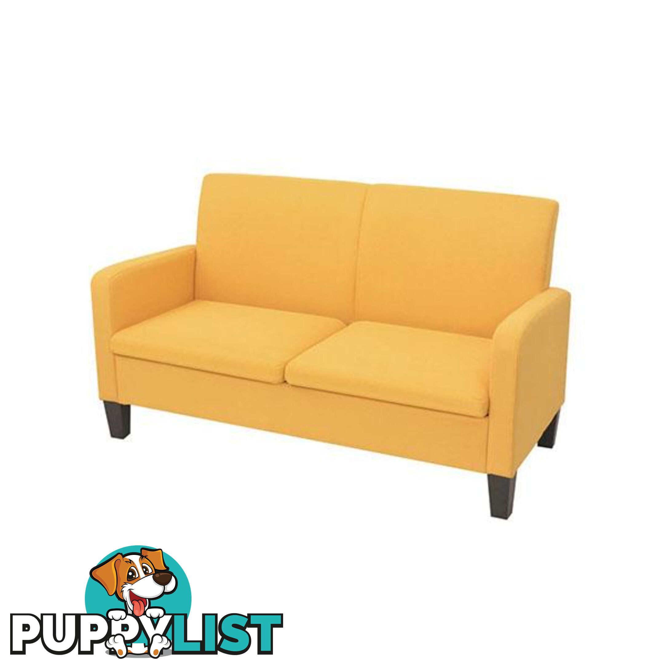 2 Seater Sofa 135 X 65 X 76 Cm Yellow - Unbranded - 8718475564638