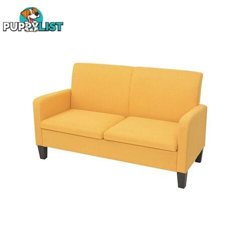 2 Seater Sofa 135 X 65 X 76 Cm Yellow - Unbranded - 8718475564638