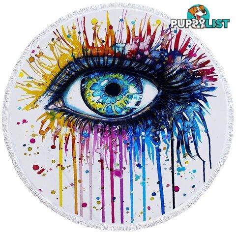 Colorful Art Painting Eye Beach Towel - Towel - 7427046320924