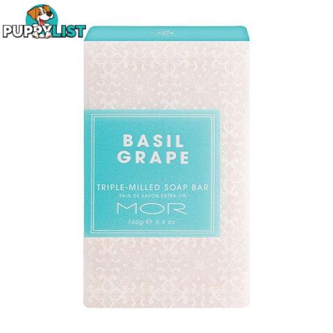 Mor Triple Milled Soap Bar 160G Basil Grape - MOR - 7427005863264