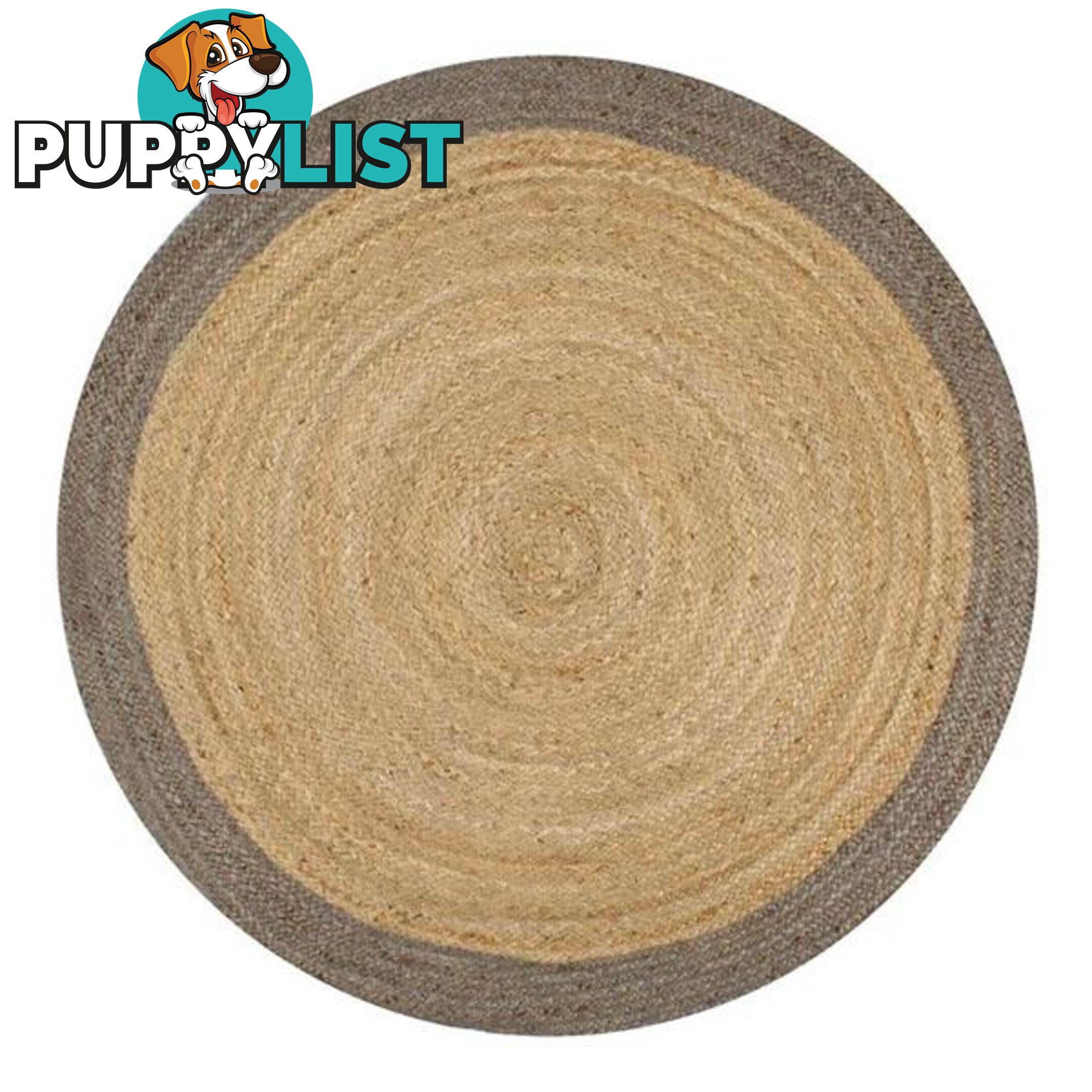 Handmade Rug Jute With Grey Border - Unbranded - 8718475733140