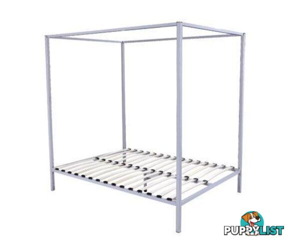 4 Four Poster Queen Bed Frame - Unbranded - 4344744432175