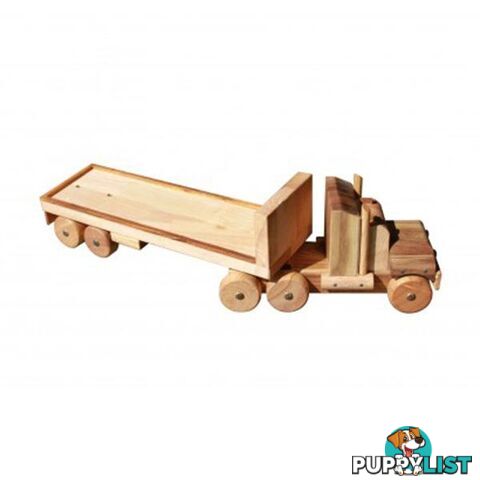 Wooden Flat Back Truck - Qtoys - 8936074266023