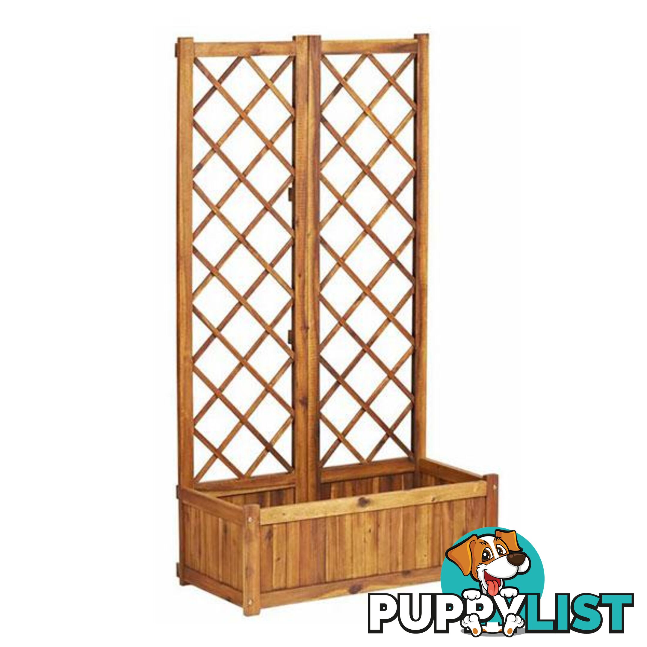 Planter With Trellis 80X38X150 Cm Solid Acacia Wood - Unbranded - 8719883743899