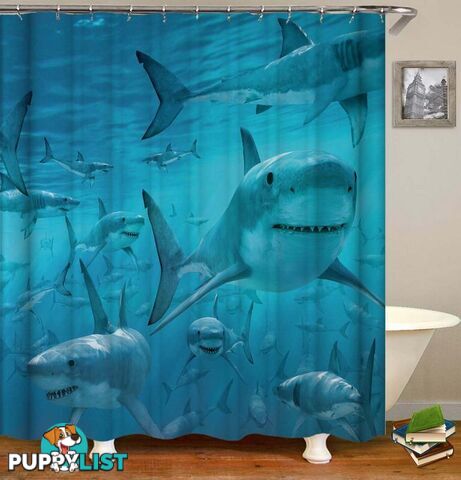 Sharks Shower Curtain - Curtain - 7427046134880