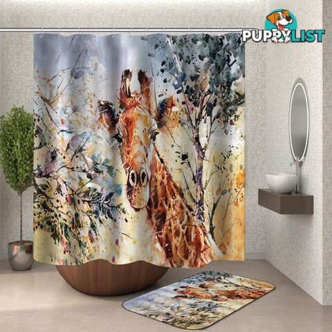 Giraffe Shower Curtain - Curtain - 7427046128995