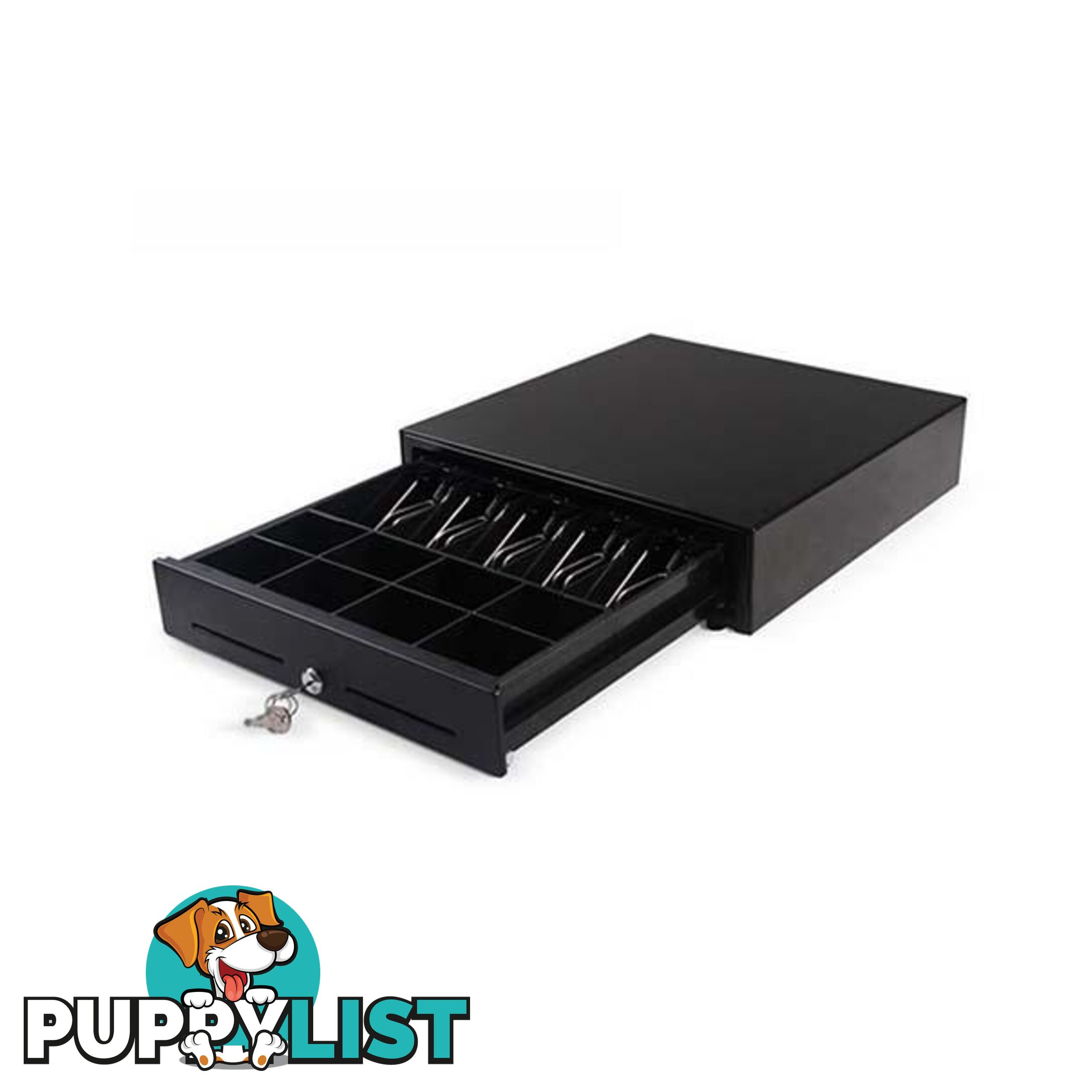 Soga Black Cash Drawer Electronic 4 Bills 8 Coins Cheque Tray Pos 410 - Soga - 9476062088897