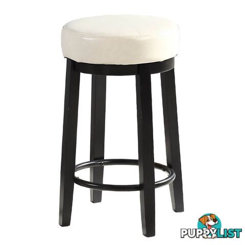 2X 75Cm Swivel Bar Stool Kitchen Stool Wood Barstools Dining Chair Cream - Unbranded - 787976592424