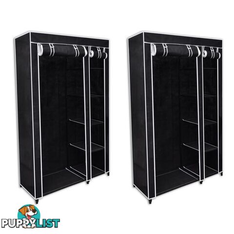 Folding Wardrobe - Black (Set of 2) - Unbranded - 4326500419880