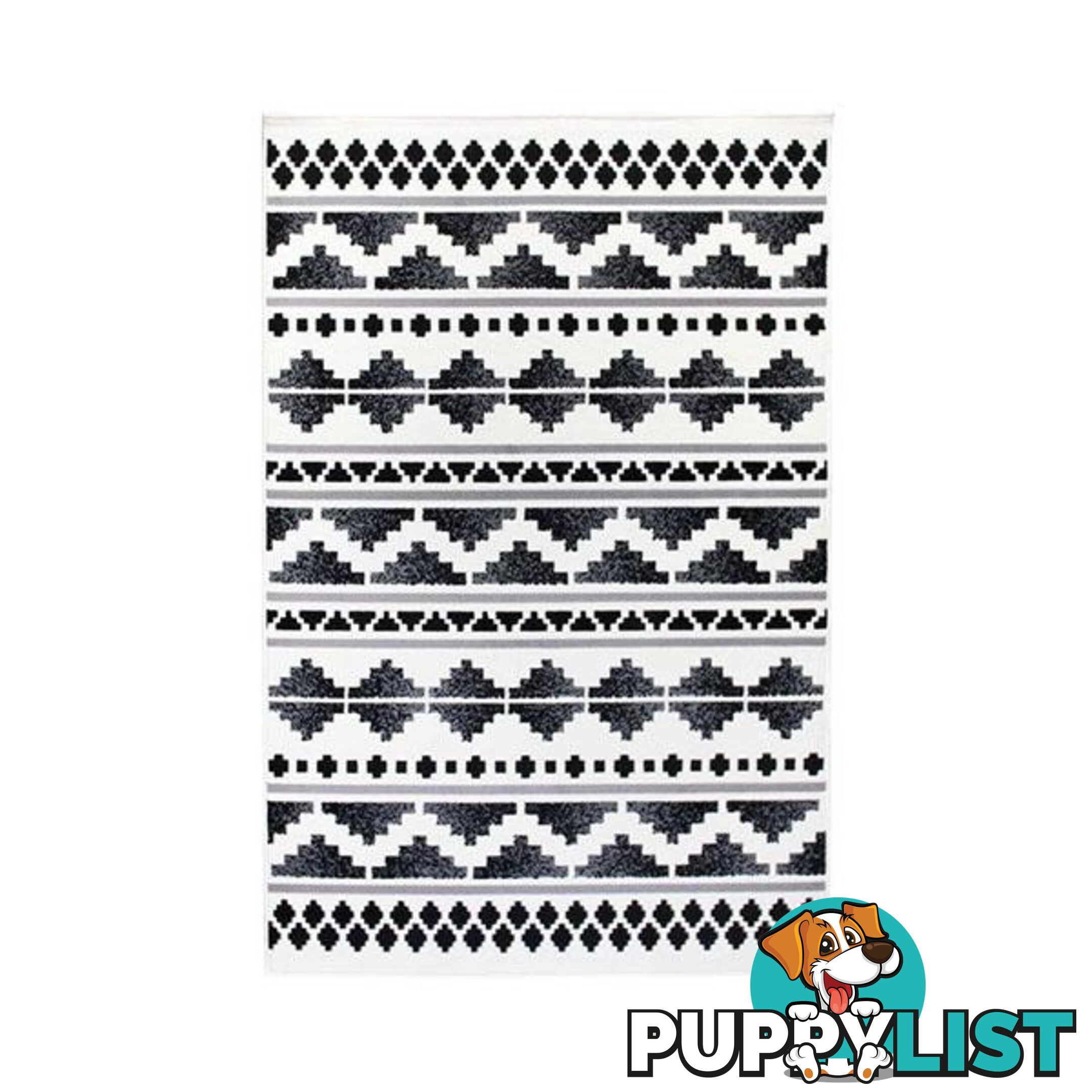 Polypropylene Black And White Studio Rug - Unbranded - 9476062126728