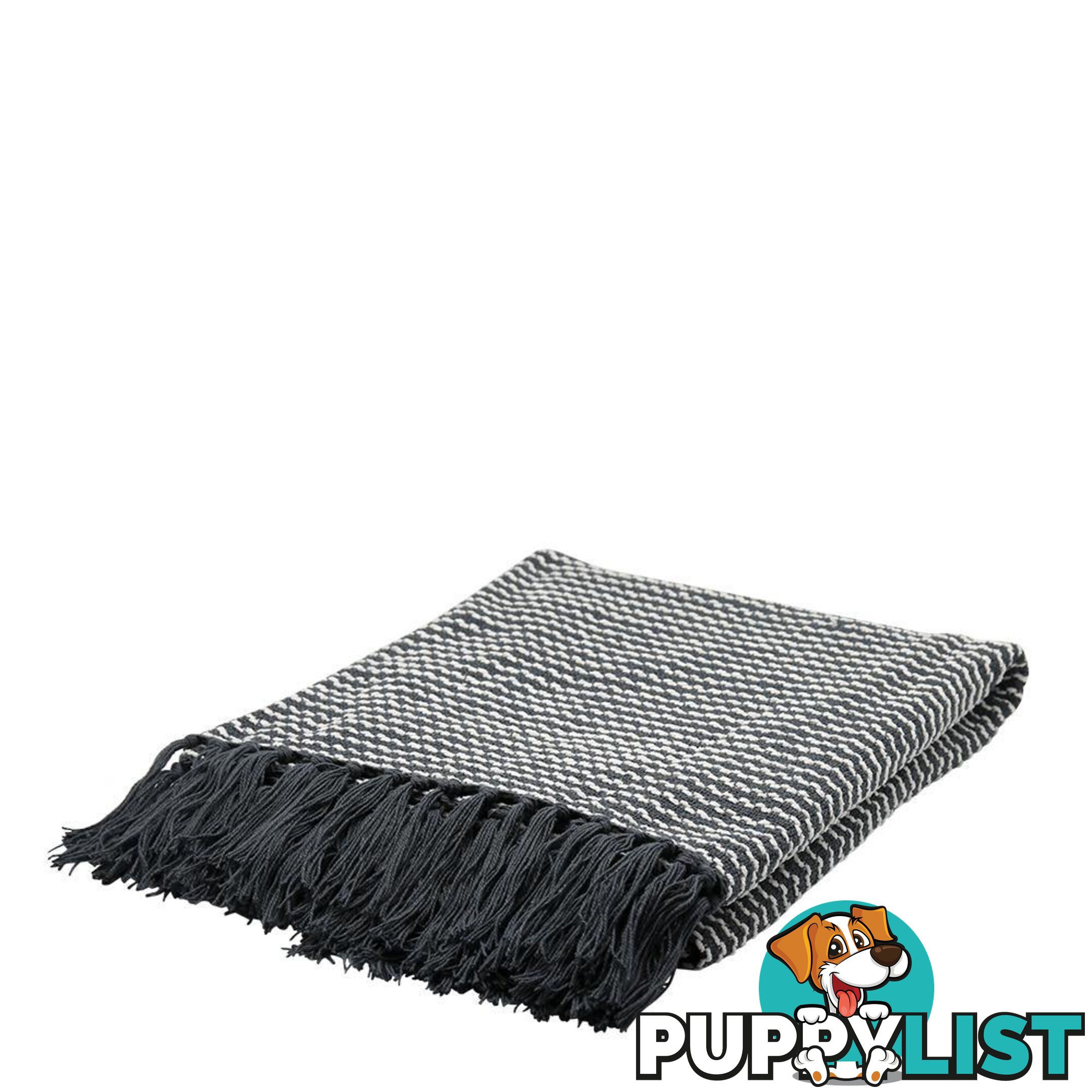 Marley Throw 125x150cm Charcoal - Unbranded - 7427046152792