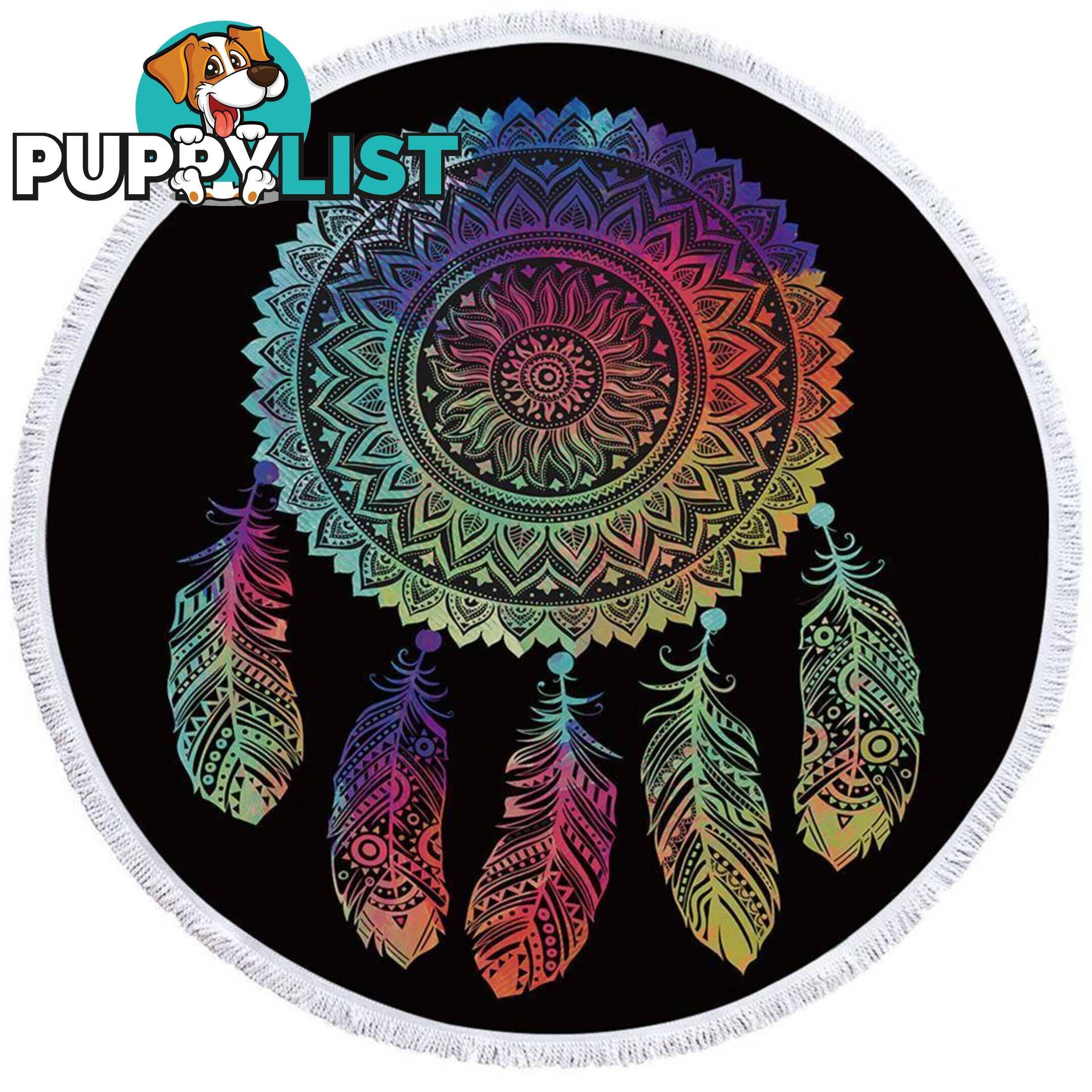 Oriental Dream Catcher Beach Towel - Towel - 7427046311762