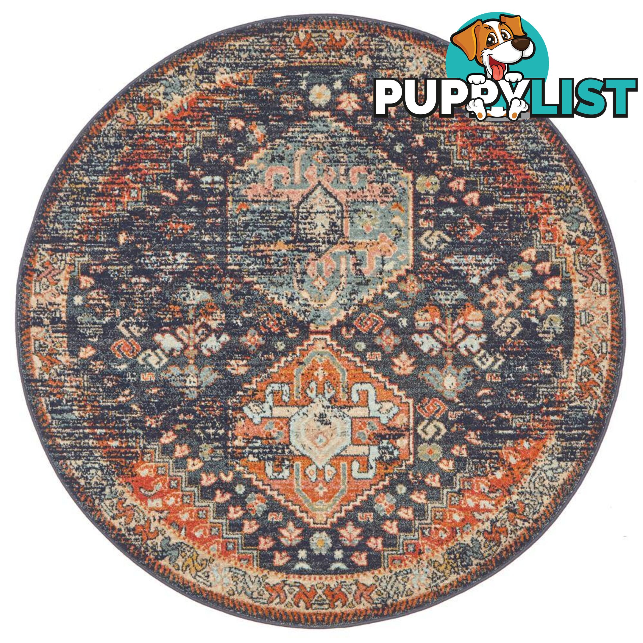 Legacy Round Navy Rug - Unbranded - 9375321884280