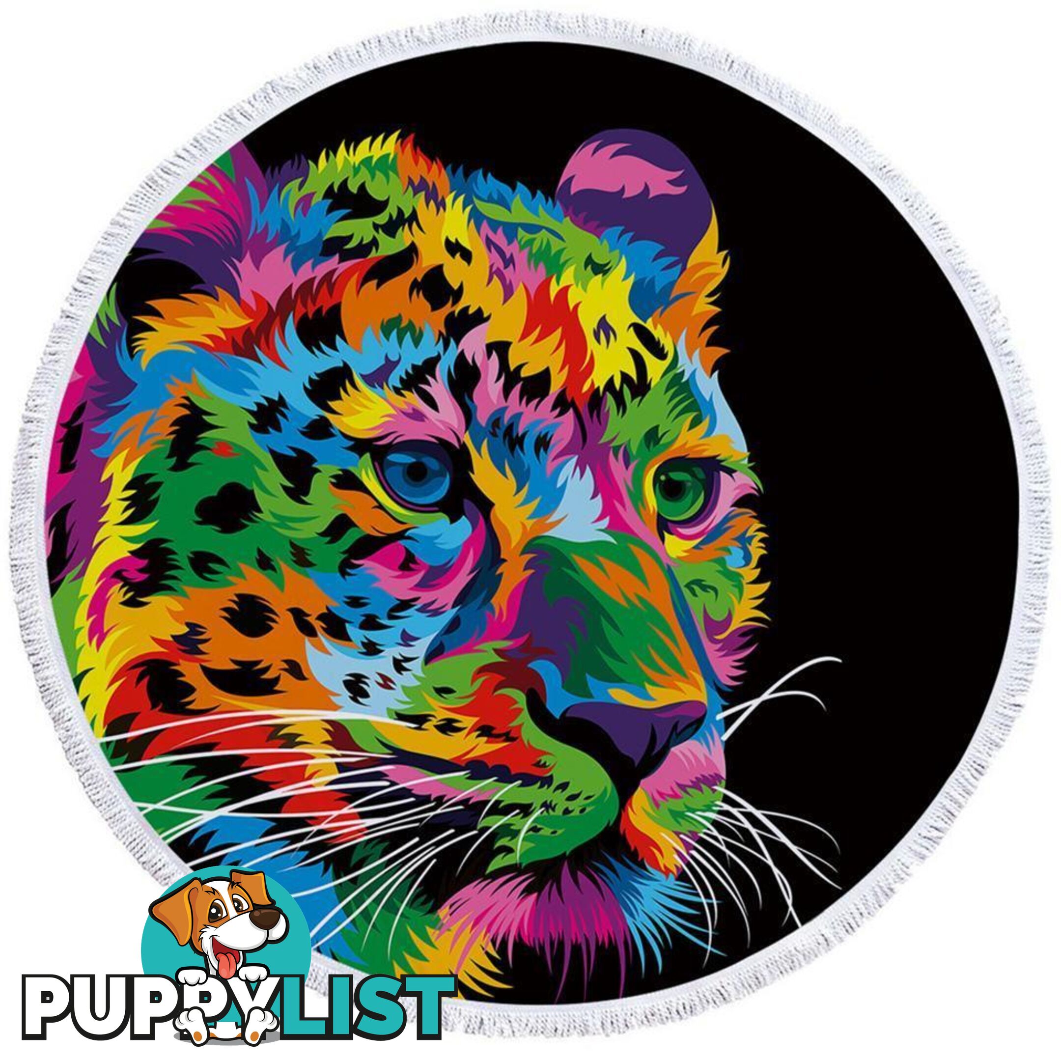 Colorful Leopard Beach Towel - Towel - 7427046323727