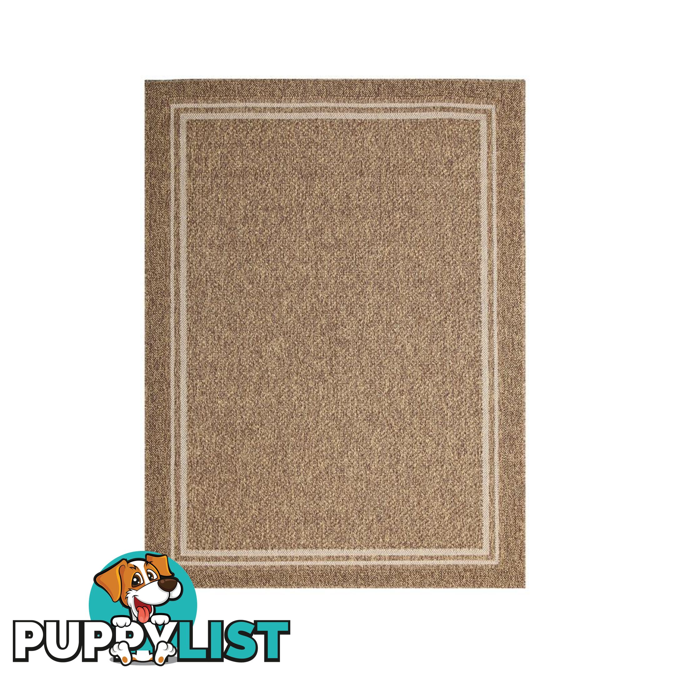 HAWAII BROWN BEIGE BORDERED RUG - Unbranded - 7427046338561