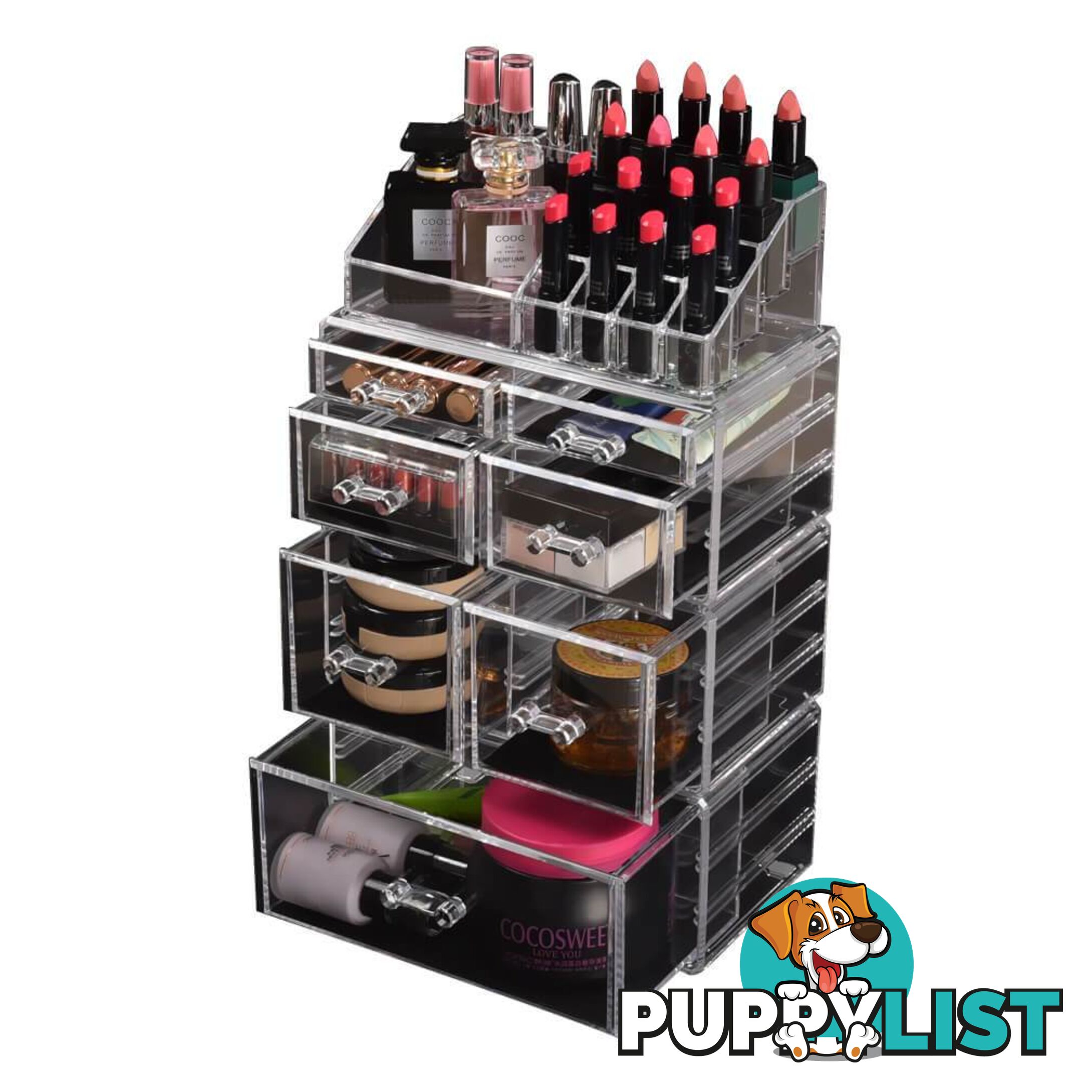 Cosmetic 7 Drawer Makeup Organizer Storage Jewellery Box Acrylic - Unbranded - 787976599911