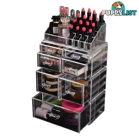 Cosmetic 7 Drawer Makeup Organizer Storage Jewellery Box Acrylic - Unbranded - 787976599911