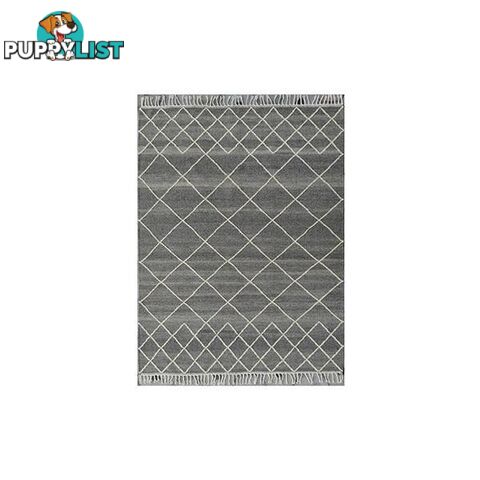 Berber Kilim Charcoal Wool Rug - Unbranded - 787976581756