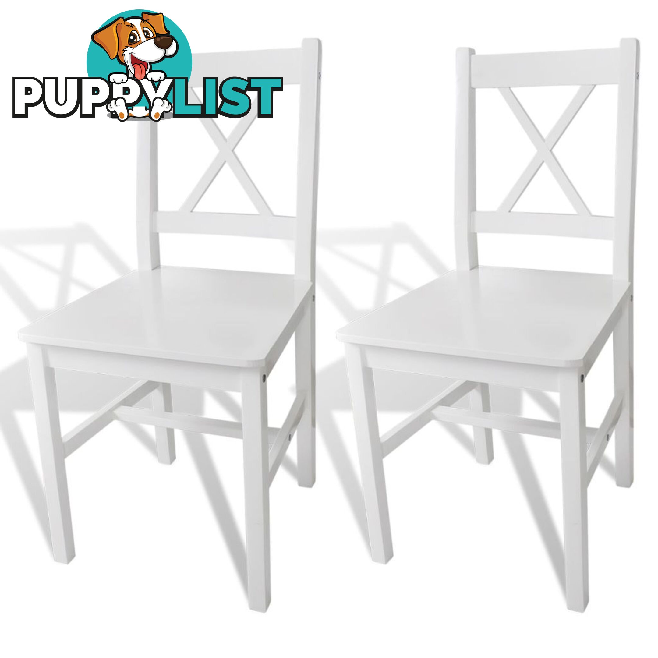 Wood Dinning Chair (Set of 2) - White - Unbranded - 4326500432346