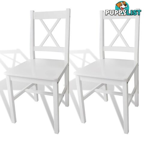 Wood Dinning Chair (Set of 2) - White - Unbranded - 4326500432346