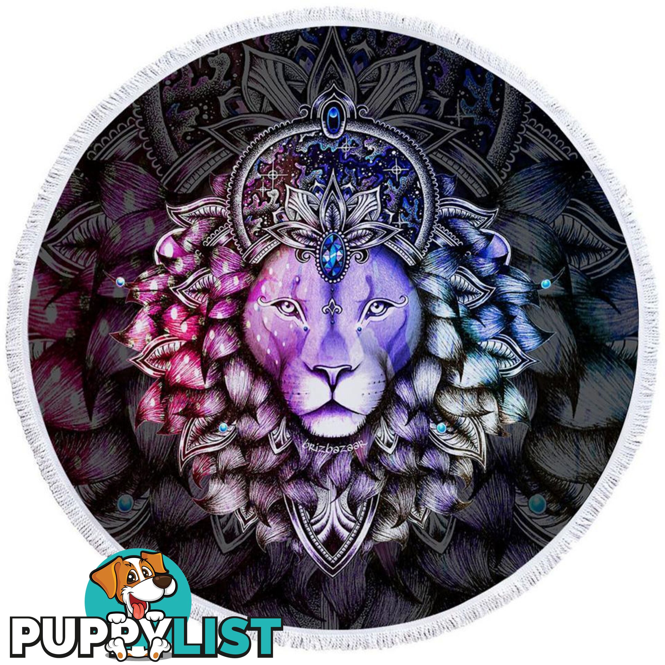 Indian Prince Lion Beach Towel - Towel - 7427046324854