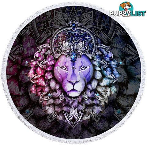 Indian Prince Lion Beach Towel - Towel - 7427046324854